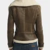 Julian Shearling Genuine Sheepskin Leather Brown Fur Jacket