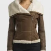 Julian Shearling Sheepskin Leather Brown Jacket