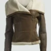 Julian Shearling Sheepskin Leather Brown Jacket