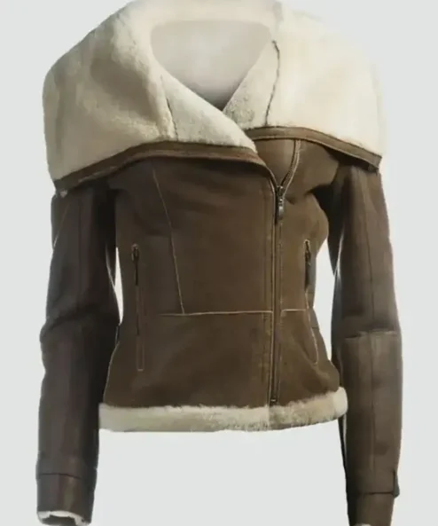 Julian Shearling Sheepskin Leather Brown Jacket