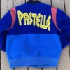 Kanye West Pastelle Blue Wool Varsity Jacket Back