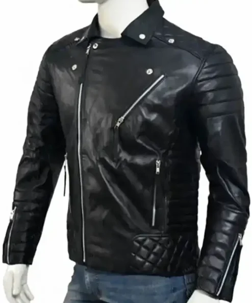 Kay Michael Black Quilted Leather Jacket