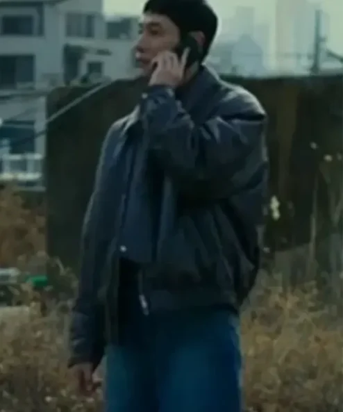 Kim Dong-won TV-Series The Trunk Season 01 Um Tae-Seong Black Leather Jacket For Unisex