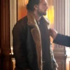 Kraven the Hunter Aaron Taylor-Johnson Brown Shearling Jacket
