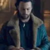 Kraven the Hunter Aaron Taylor-Johnson Brown Shearling Jacket For Sale