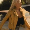 Landman Ali Larter Gold Leather Jacket For Sale
