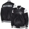 Las Vegas Raiders Aaron Black Satin Varsity Jacket