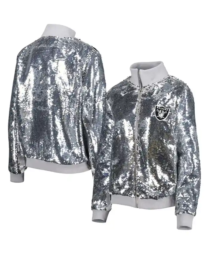 Las Vegas Raiders Brooks Sequins Full-Zip Jacket