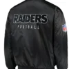 Las Vegas Raiders James Black Vintage Bomber Jacket Back
