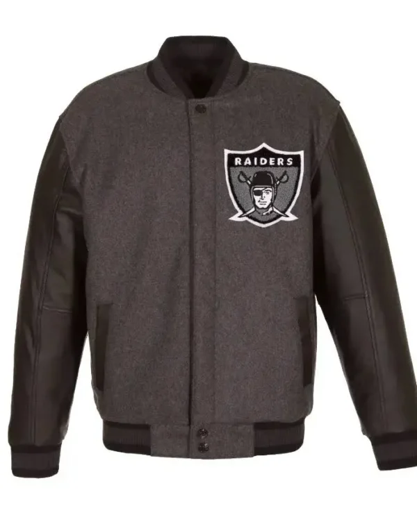 Las Vegas Raiders Nathaniel Braxton Wool Bomber Jacket