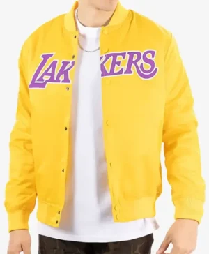 Los Angeles Lakers Yellow Letterman Varsity Jacket