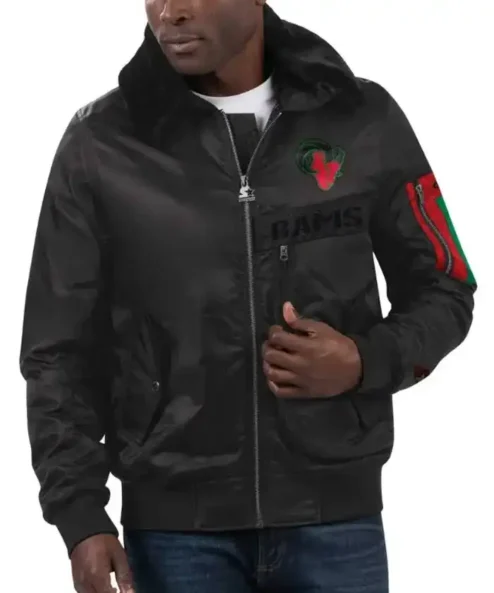 Los Angeles Rams Declan Starter Black Full-Zip Jacket