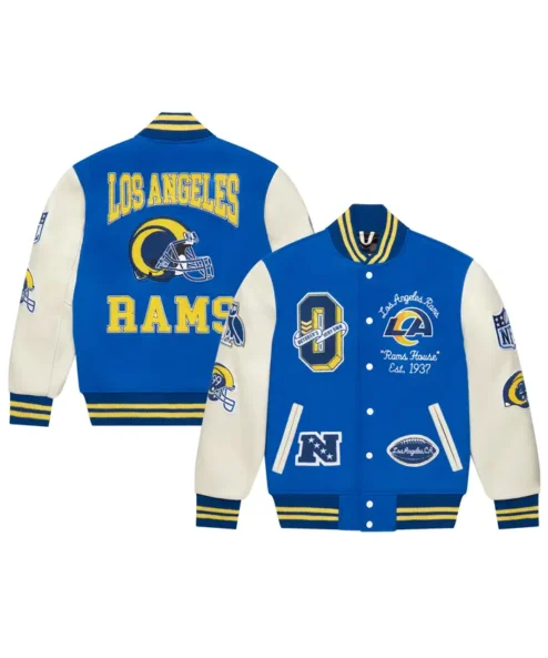 Los Angeles Rams Elliott Wool Blue Varsity Jacket
