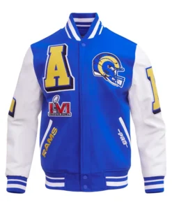 Los Angeles Rams Team Mashup Blue Varsity Jacket