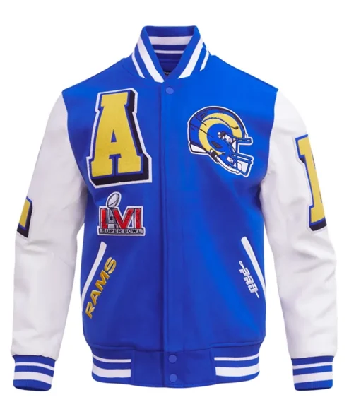 Los Angeles Rams Team Mashup Blue Varsity Jacket