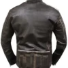 M52 Retro Cafe Racer Moto Distressed Vintage Biker Leather Jacket For Sale