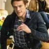 MacGyver Lucas Till Blue Suede Leather Jacket For Sale