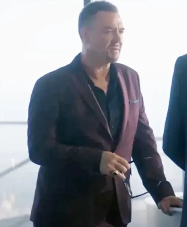 Marton Csokas Man With No Past 2025 Maroon Suit