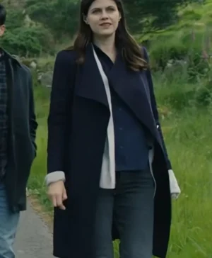 Mayfair Witches S02 Rowan Fielding Blue Wool Coat