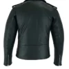 Mens Quilted Cafe Racer Biker Black Real Leather Jacket For Sale