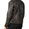 Men’s Vintage Cafe Racer Motorcycle Distressed Cowhide Leather Jacket