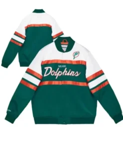 Miami Dolphins Graham Satin Varsity Jacket