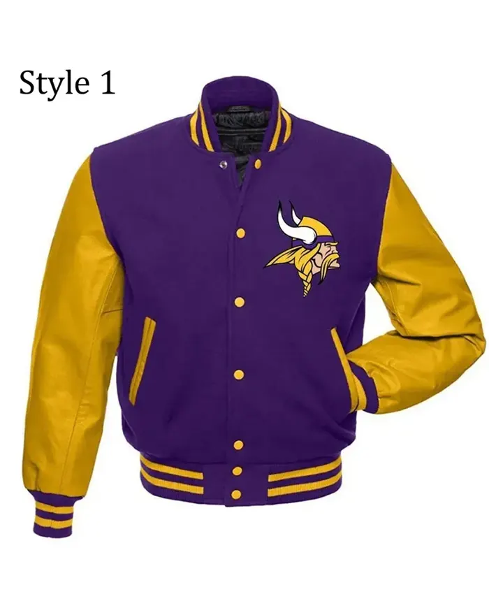 Minnesota Vikings Daxton Purple Varsity Jacket