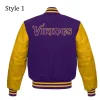 Minnesota Vikings Daxton Purple Varsity Jacket For Sale Back View