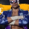 Mortal Kombat 11 Game Johnny Cage Blue Leather Jacket