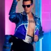 Mortal Kombat 11 Game Johnny Cage Blue Leather Jacket For Sale