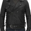 Motorcycle Black Leather Jacket Lucas Asymmetrical