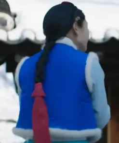 My Dearest Yoo Gil-chae Blue Shearling Vest Back