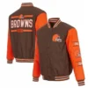 NFL Cleveland Browns Full-Snap Varsity Jacket