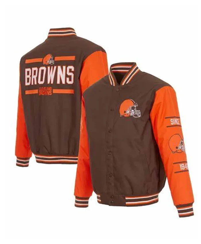 NFL Cleveland Browns Full-Snap Varsity Jacket
