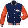 NFL Denver Broncos Black Letterman Varsity Jacket