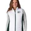 NFL Green Bay Packers Gweneth G-III For Her White Puffer Vest
