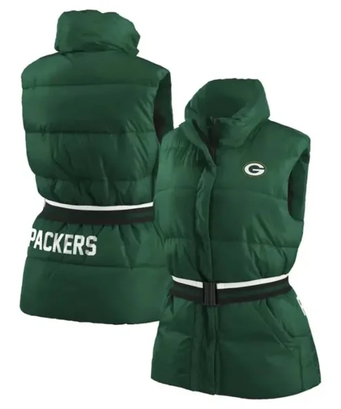 NFL Green Bay Packers Sanderson Green Puffer Vest