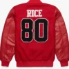 NFL San Francisco 49ers Red Wool Varsity Jacket Back