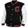 Shop Now Cooley High Black And OFF-White Letterman Varsity Jacket For Men And Women