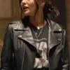 Puppy Love Lucy Hale Black Biker Leather Jacket