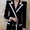 Roberta Contrasting Elite Season 08 Black Blazer for Sale