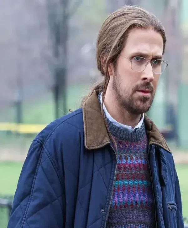 SNL Papyrus 2 Ryan Gosling Blue Quilted Jacket