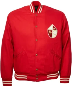 San Francisco 49ers 1957 Red Wool Varsity Jacket
