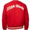 San Francisco 49ers 1957 Red Wool Varsity Jacket Back