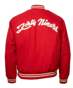 San Francisco 49ers 1957 Red Wool Varsity Jacket Back