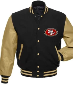 San Francisco 49ers Black and Gold Varsity Jacket