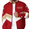 San Francisco 49ers Captain Scarlet Satin Jacket