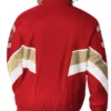 San Francisco 49ers Captain Scarlet Satin Jacket Back