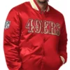 San Francisco 49ers Closer Scarlet and Gold Satin Jacket