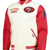 San Francisco 49ers Cream Wool Varsity Jacket